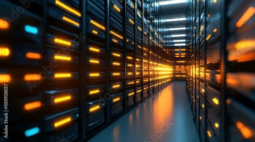 Efficient storage and retrieval of digital archives in a centralized system boost productivity in a hightech data center. photo