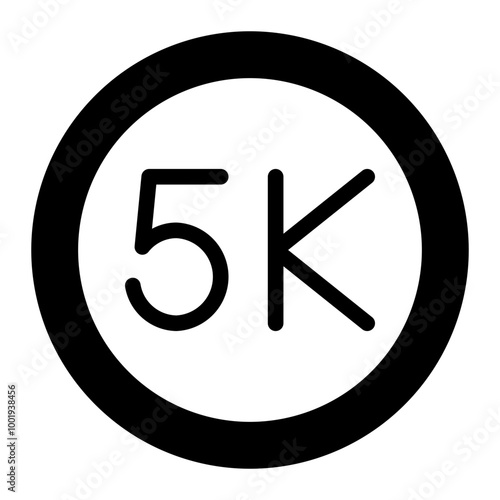 5k glyph icon