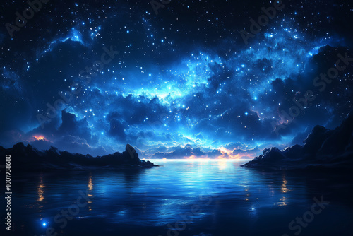 aurora over the ocean