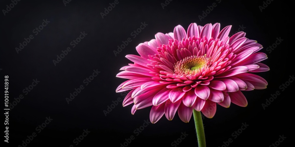 Close-up of a pink flower against a black background, Floral, Blossom, Petal, Vibrant, Bright, Close-up, Detailed, Macro, Contrast Close-up of a pink flower against a black background, Floral, Blossom, Petal, Vibrant, Bright, Close-up, Detailed, Macro, Contrast