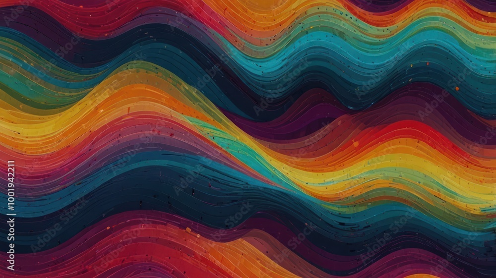 Abstract Colorful Wavy Lines Abstract Colorful Wavy Lines