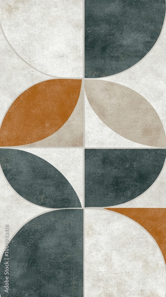 Abstract geometric pattern featuring earthy tones and shapes. Abstract geometric pattern featuring earthy tones and shapes.
