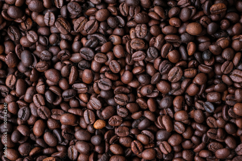 Roasted coffee beans for background Roasted coffee beans for background