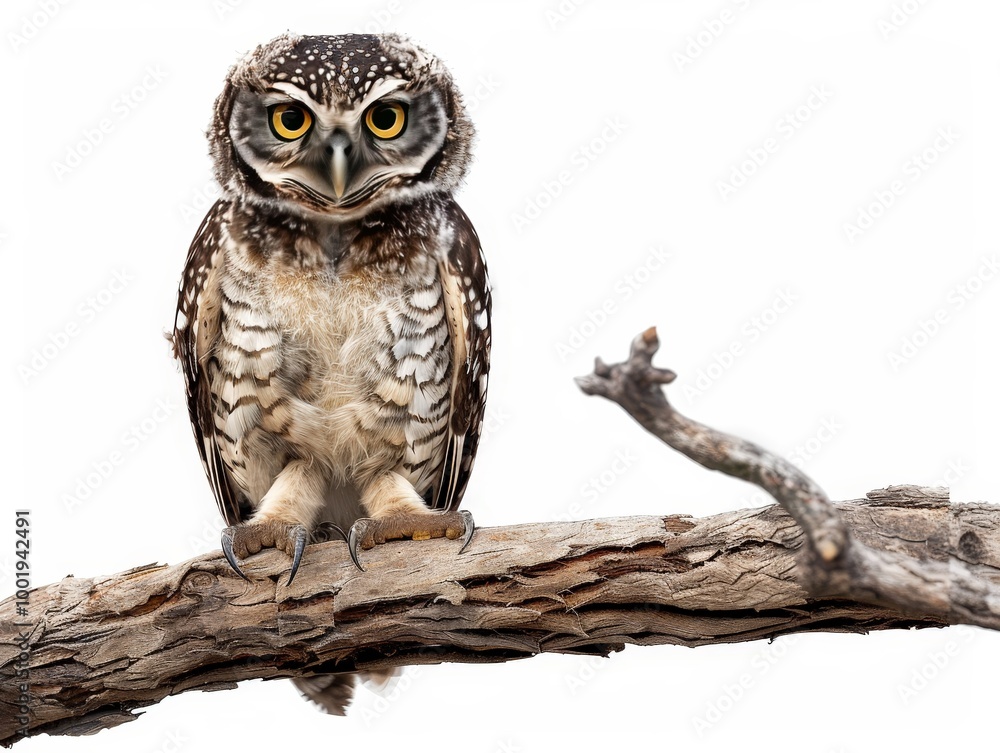 Close-up of a Spectacled Owl Perched on a Branch Close-up of a Spectacled Owl Perched on a Branch