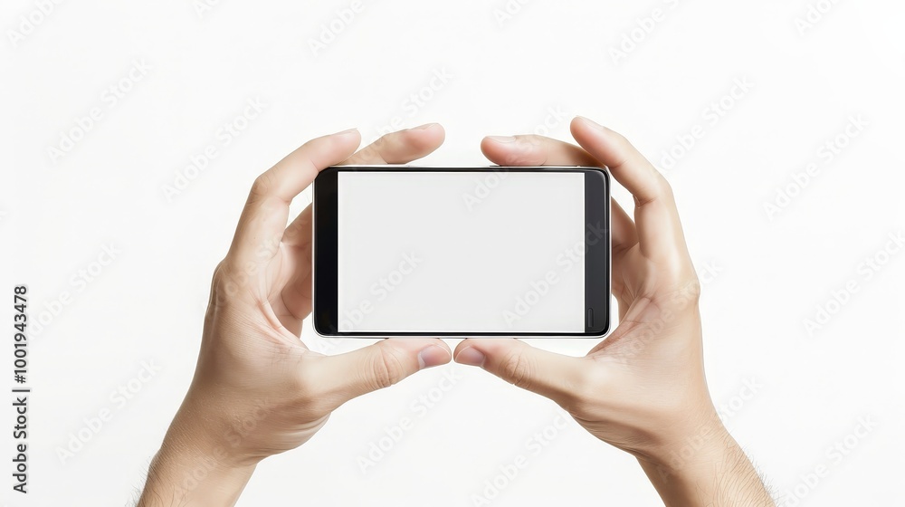 Smartphone Mockup with White Background Smartphone Mockup with White Background