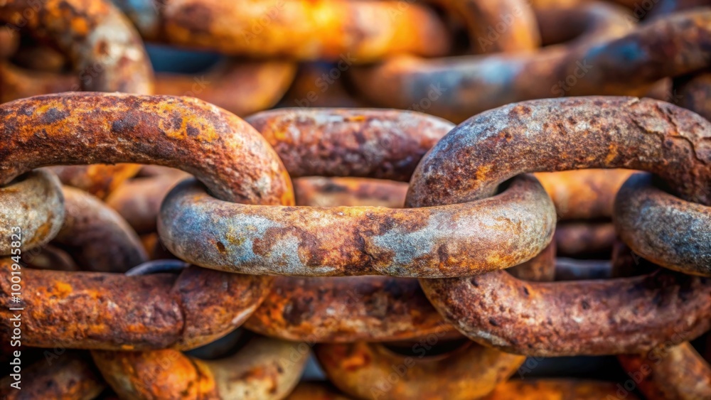 Close up shot of a weathered rusty chain, showcasing an industrial abstract texture, rust, old, aged, metal, chains, links Close up shot of a weathered rusty chain, showcasing an industrial abstract texture, rust, old, aged, metal, chains, links