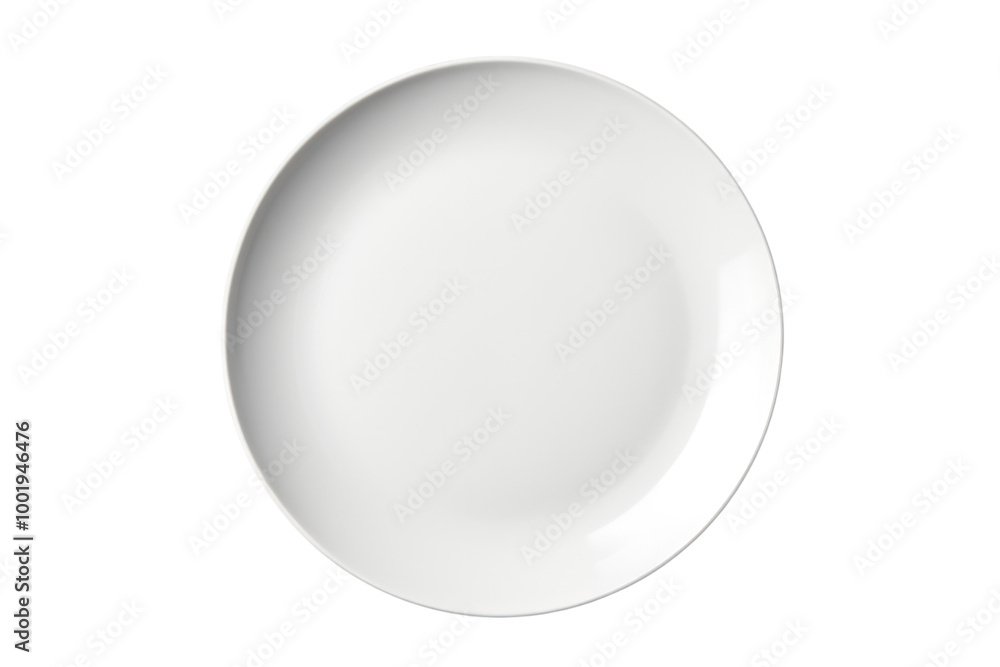 Simple and modern white ceramic plate with a minimalistic design, isolate on white background. Simple and modern white ceramic plate with a minimalistic design, isolate on white background.