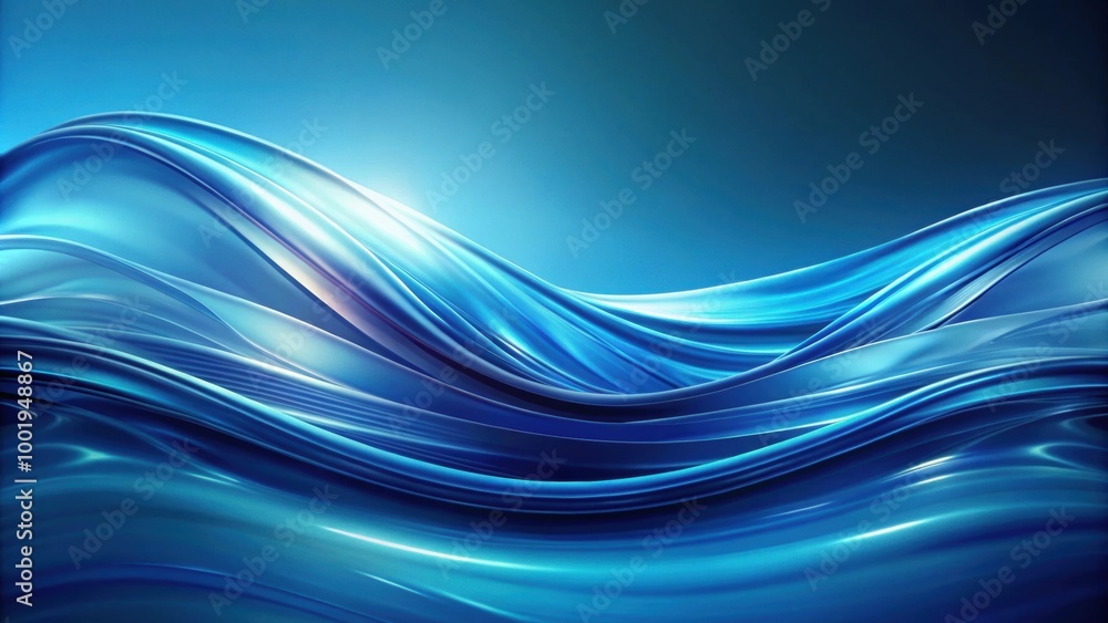 Fototapeta premium Luxurious blue wave wallpaper with subtle gradient tones and fluid motion, luxury, blue, wave, wallpaper, subtle, gradient