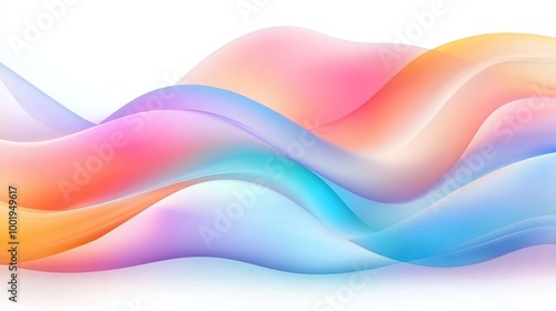 A vibrant abstract wave design featuring soft colors and flowing shapes.