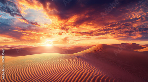 “Dunes Bathed in Twilight Glow”