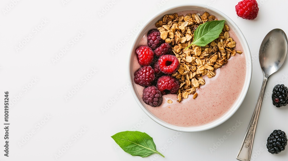 Healthy Breakfast Bowl with Yogurt and Berries Healthy Breakfast Bowl with Yogurt and Berries