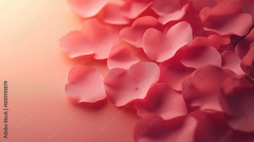 Visually Soothing Abstract Background Featuring Delicate Flower Petals in a Minimalist Style Visually Soothing Abstract Background Featuring Delicate Flower Petals in a Minimalist Style