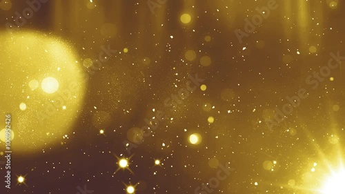 abstract golden light and bokeh background