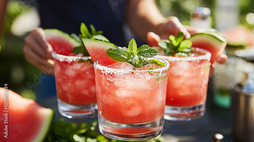 Wallpaper Mural Celebrate National Bartender Day with refreshing watermelon cocktails served outdoors Torontodigital.ca