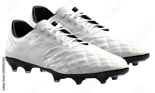 A pair of durable soccer cleats, Transparent background