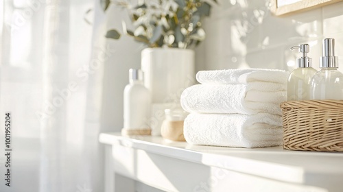 Coastal Serenity Bright and Organized Bathroom with Nautical Touches - Fresh White Elements and Smart Storage for a Relaxing Coastal Retreat