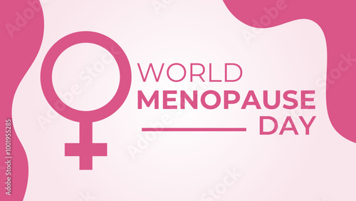 World Menopause Day is observed every year on the 18th October. suit for banner, cover, card, web, social media post, header, advertisement, greeting card, poster with background. Vector illustration