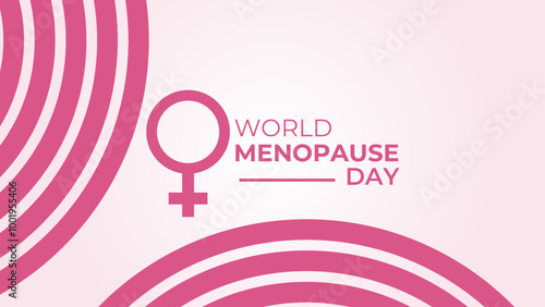World Menopause Day is observed every year on the 18th October. suit for banner, cover, card, web, social media post, header, advertisement, greeting card, poster with background. Vector illustration