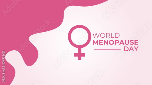 World Menopause Day is observed every year on the 18th October. suit for banner, cover, card, web, social media post, header, advertisement, greeting card, poster with background. Vector illustration
