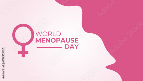 World Menopause Day is observed every year on the 18th October. suit for banner, cover, card, web, social media post, header, advertisement, greeting card, poster with background. Vector illustration