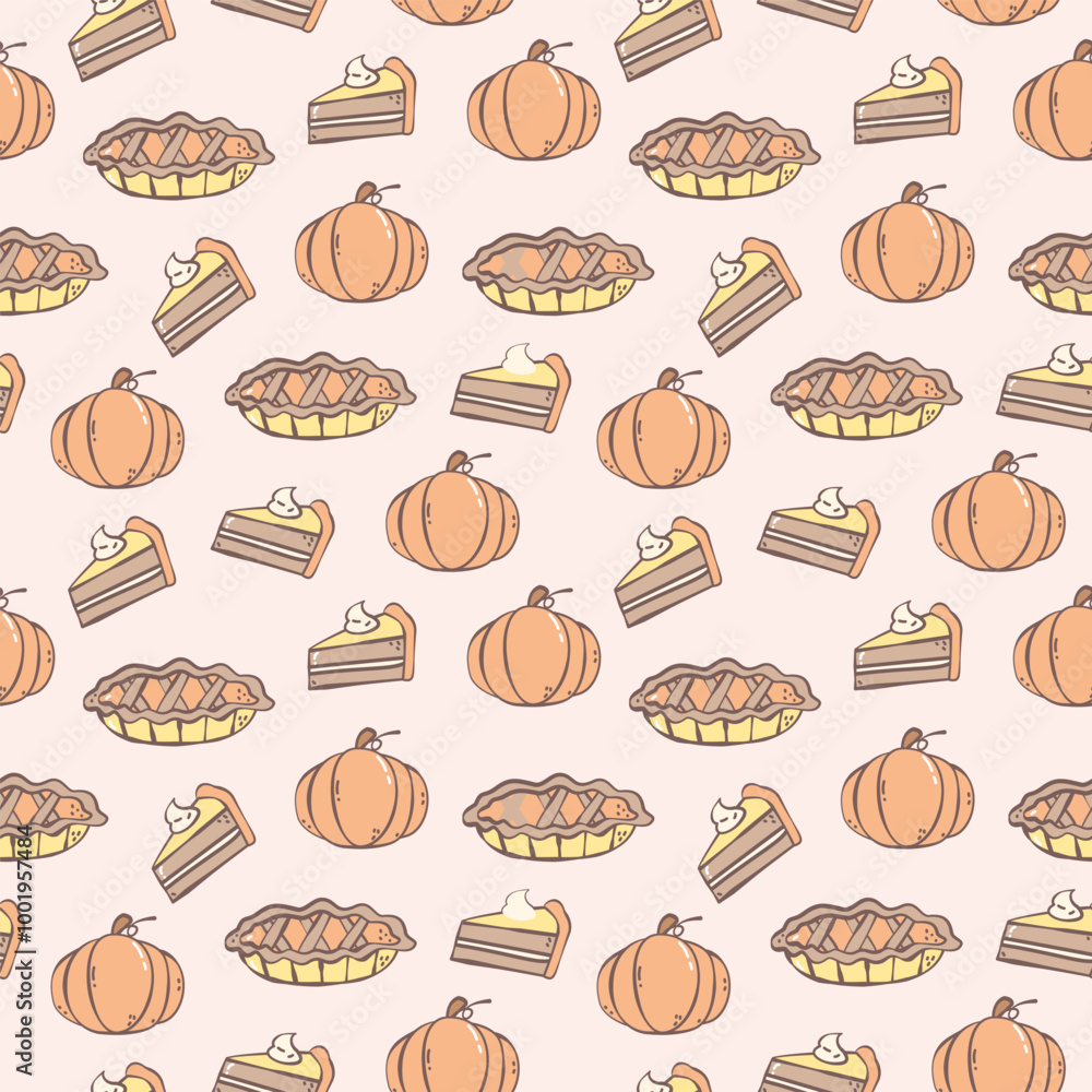 pattern with food thanksgiving pattern with food thanksgiving
