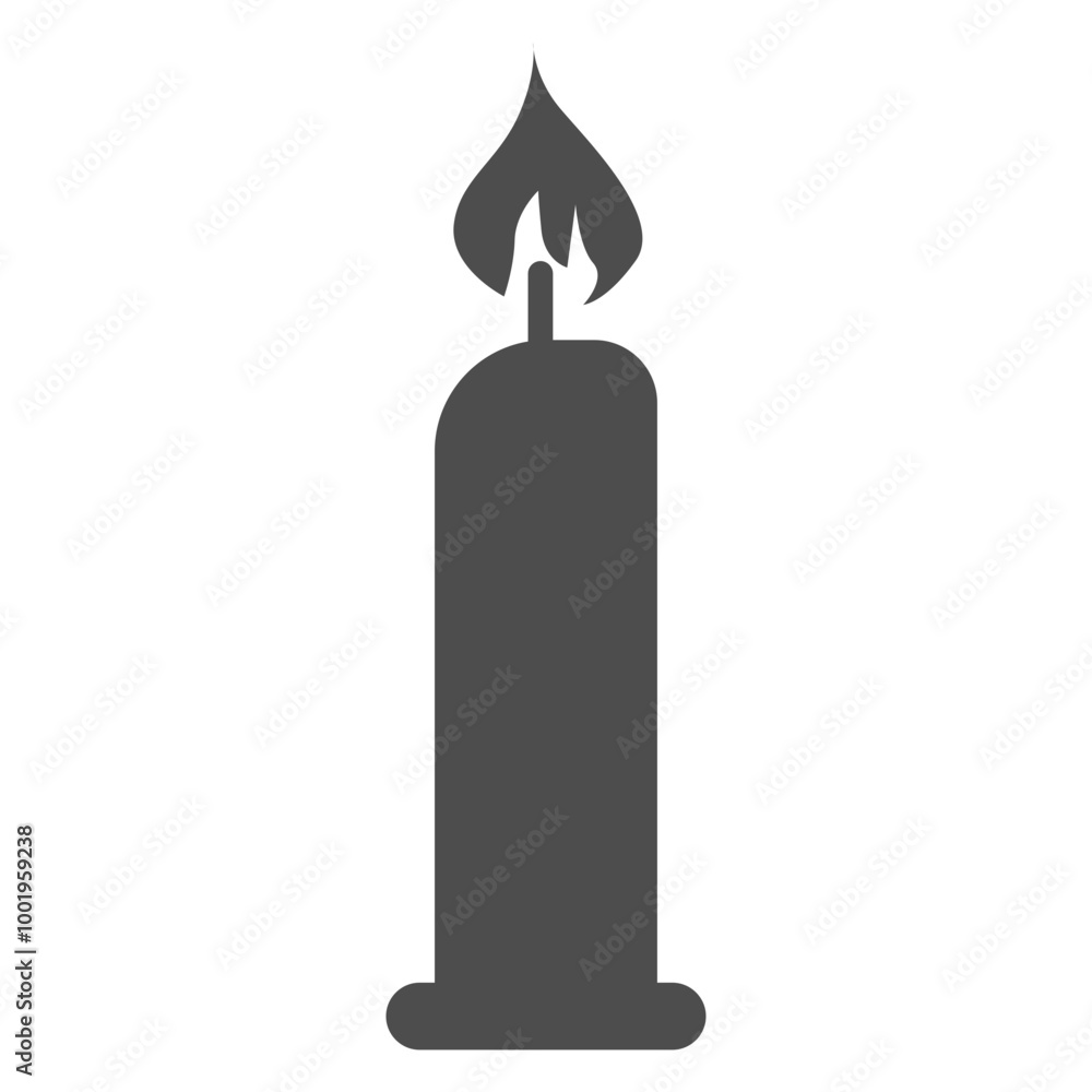 burning candle on a white background burning candle on a white background
