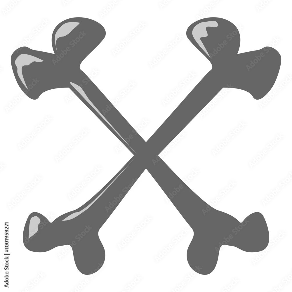 Crossbone vector icon Crossbone vector icon