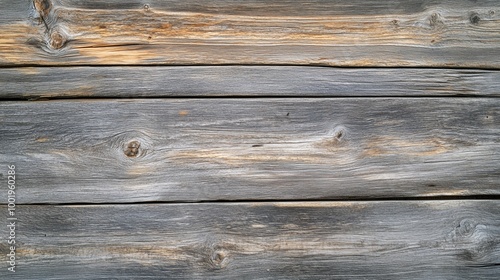 A wooden surface with a grainy texture. The wood is old and worn, with some areas showing signs of rot. The surface is rough and uneven, with many small holes and cracks. Scene is one of decay.