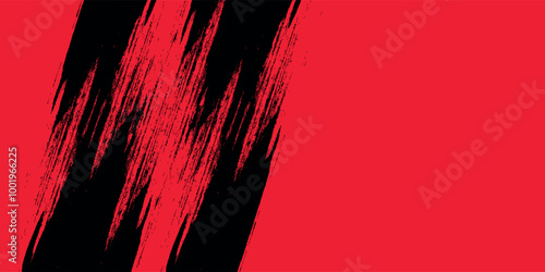 Black and red abstract grunge background with halftone style. vector ilustration