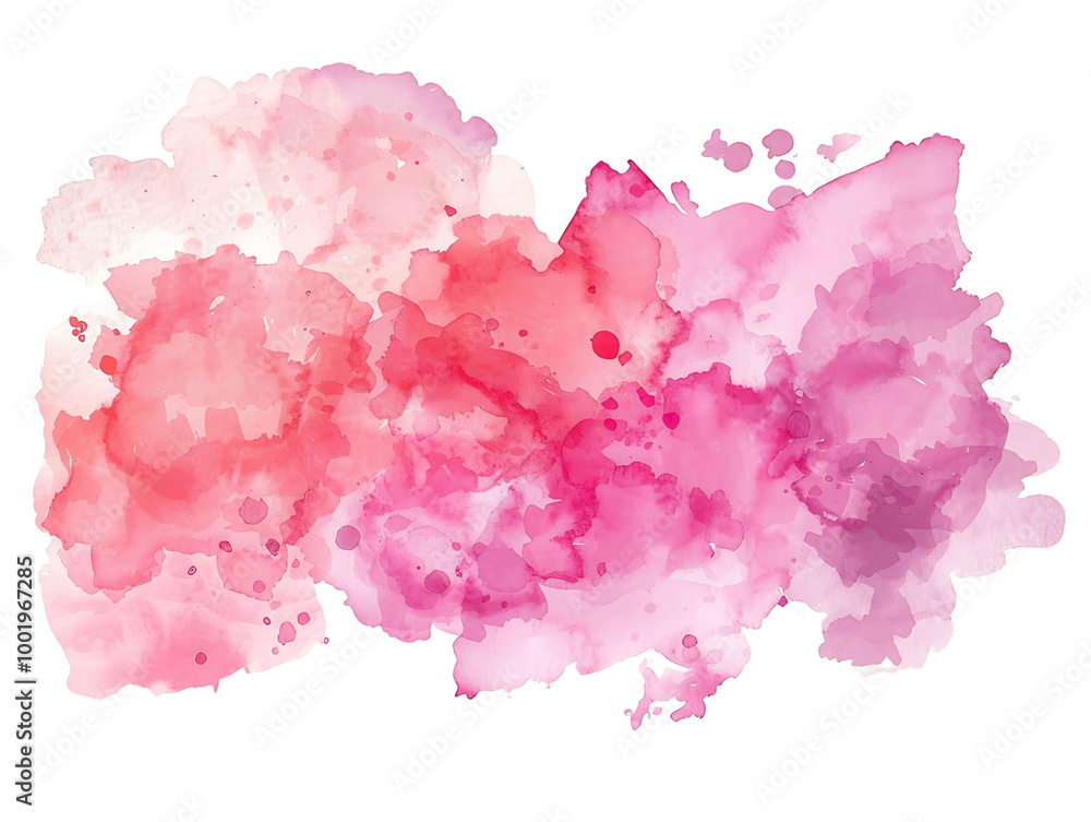 Fototapeta premium Hand Painted Pink Watercolor Background