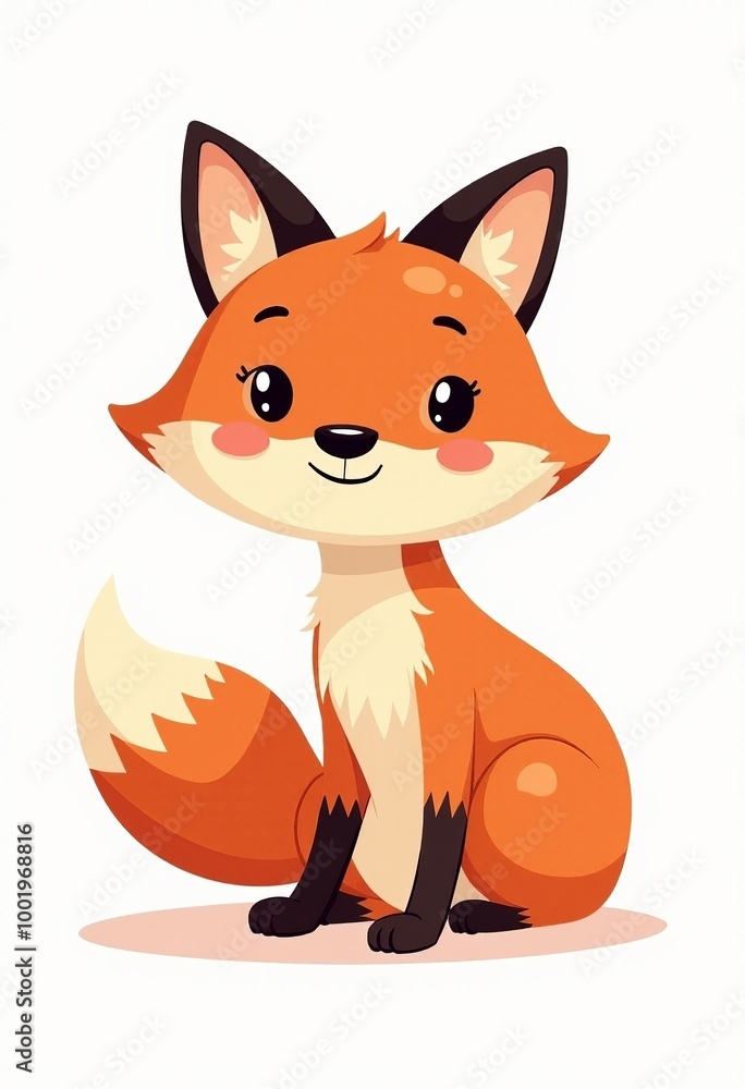 Delightful Fox Artwork: Adorable Cartoon Animal Isolated - Versatile Graphic for Children's Products, Web Design & Creative Projects Delightful Fox Artwork: Adorable Cartoon Animal Isolated - Versatile Graphic for Children's Products, Web Design & Creative Projects