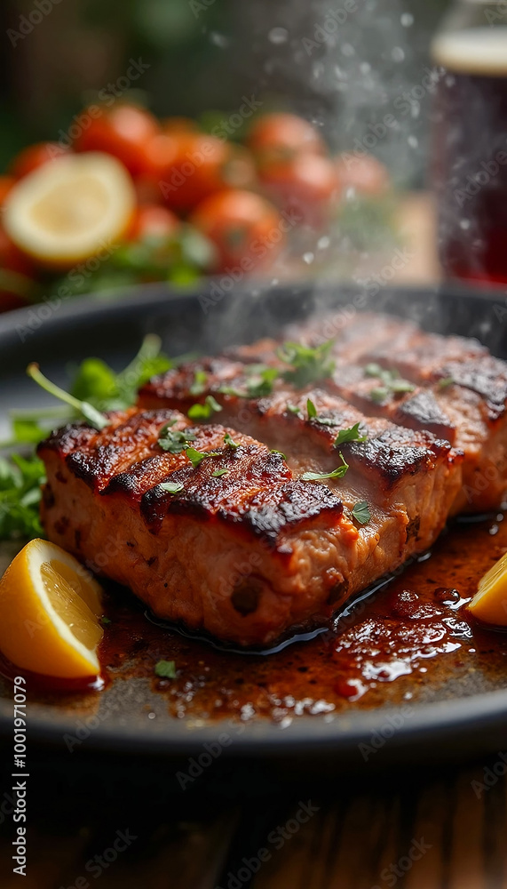 grilled steak with vegetables grilled steak with vegetables