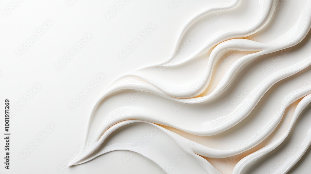 Obraz premium Abstract White Cream Texture Beauty Skincare Product Background