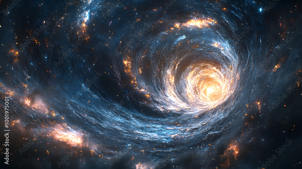 Black Hole with a Swirling Accretion Disk and a Starry Background
Black Hole with a Swirling Accretion Disk and a Starry Background