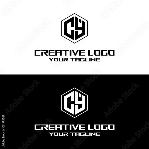 creative letter logo cy desain vektors