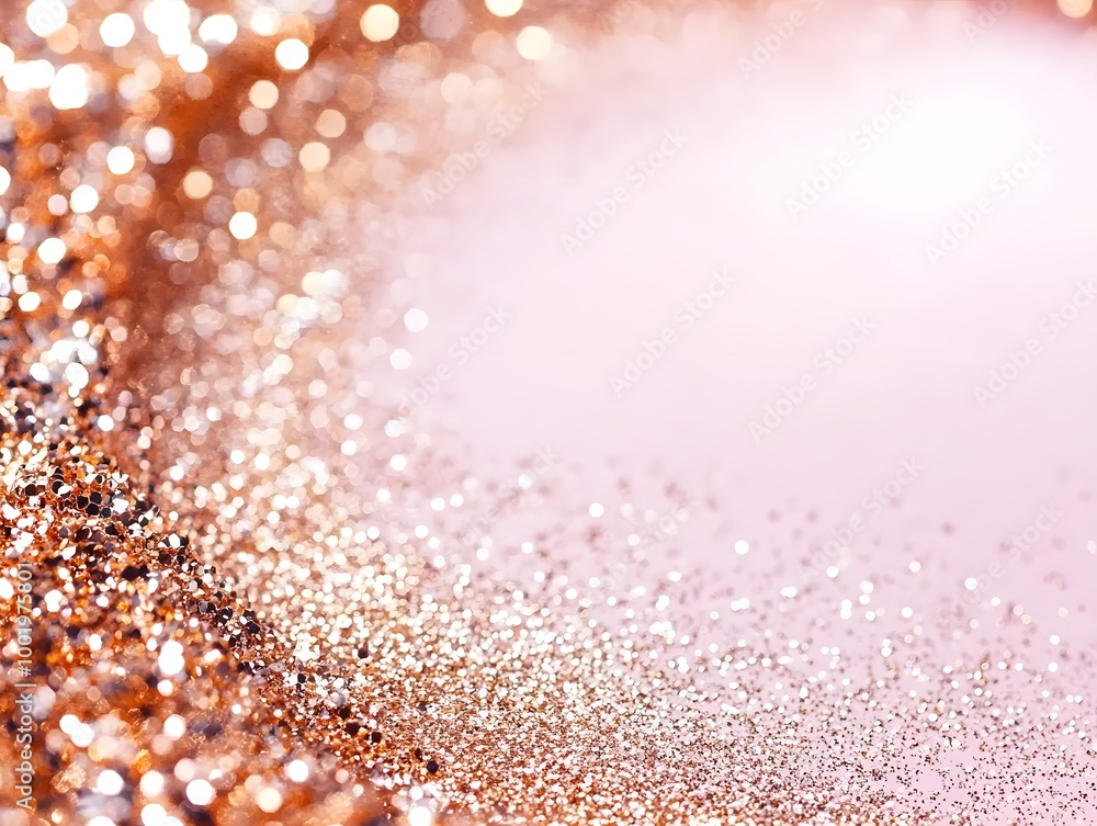 A soft, shimmering background of rose gold glitter, creating a magical and festive atmosphere. A soft, shimmering background of rose gold glitter, creating a magical and festive atmosphere.