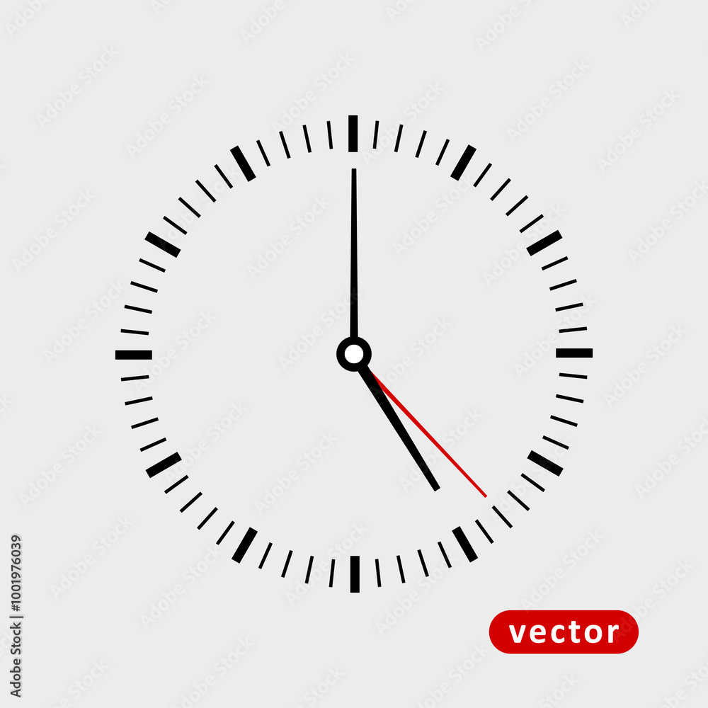 Classic and simple clock icon vector Classic and simple clock icon vector