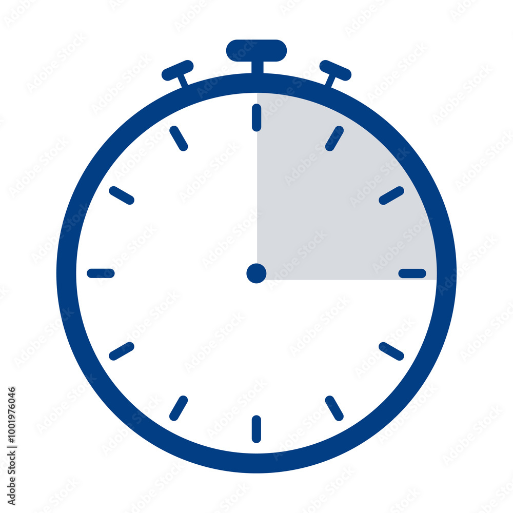 Timer icon on white background 