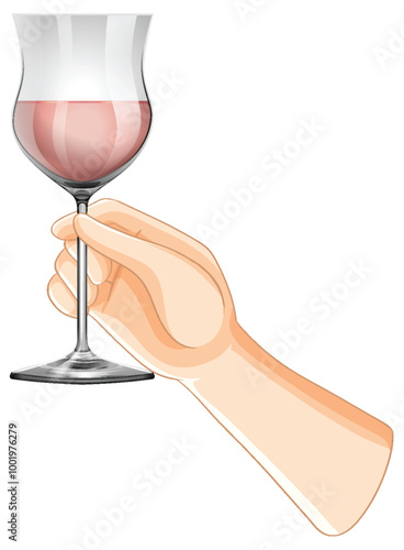 Hand Holding a Wine Glass