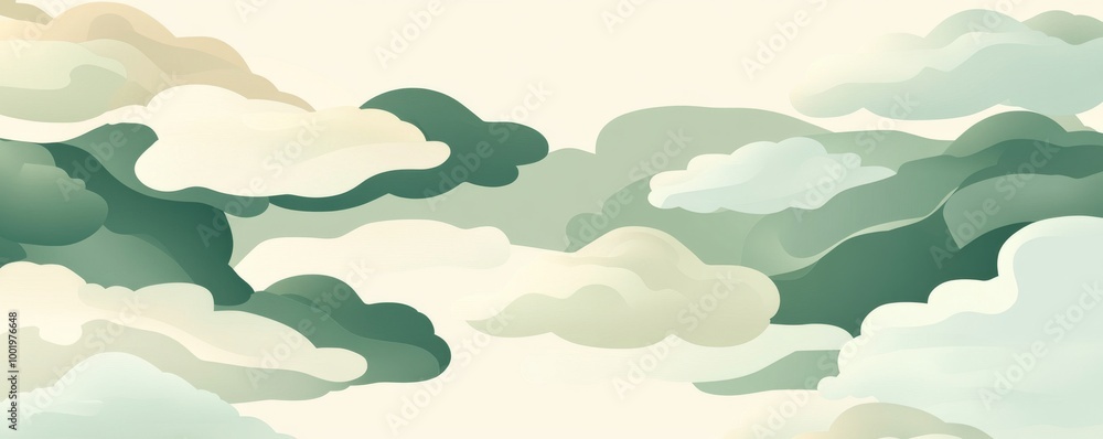 abstract green and beige cloud pattern abstract green and beige cloud pattern