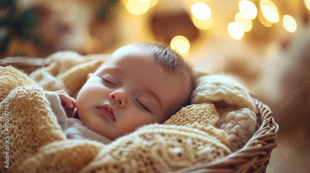 Newborn baby wearing a knitted hat sleeping Newborn baby wearing a knitted hat sleeping