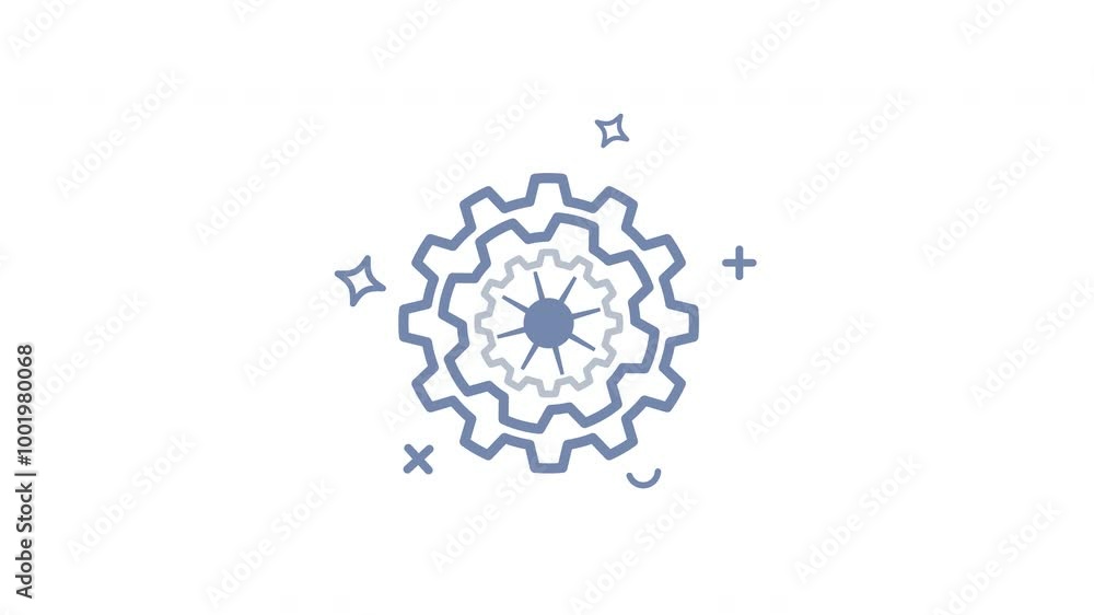Gear rotation animated 4k alpha channel Gear rotation animated 4k alpha channel