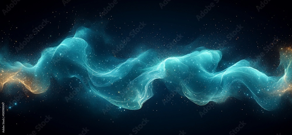 Abstract glowing blue and orange smoke on dark background. Abstract glowing blue and orange smoke on dark background.