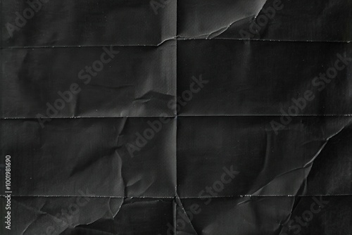 Folded black paper texture