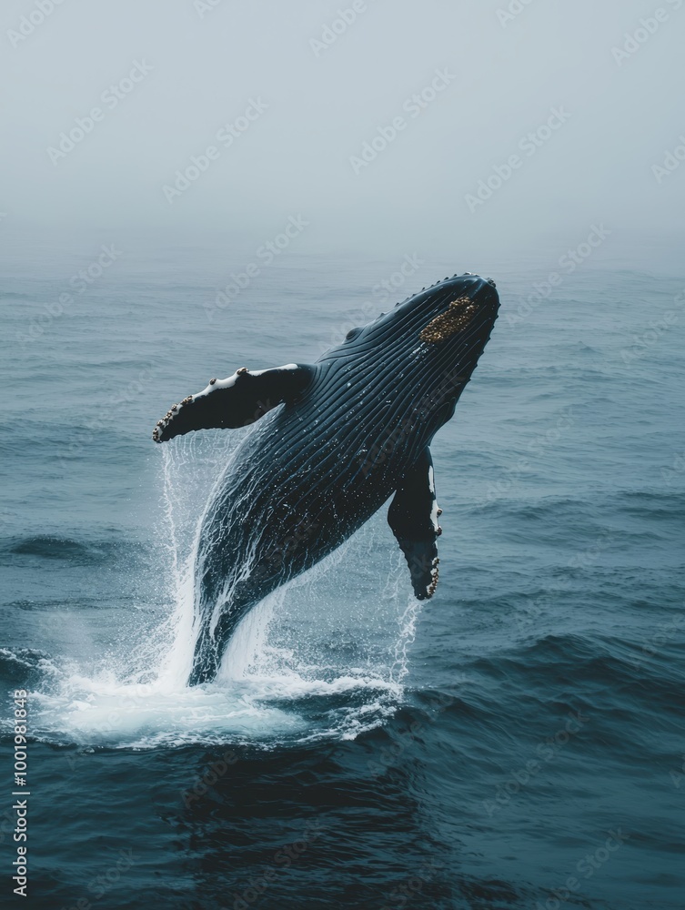 Obraz premium Humpback whale leaping