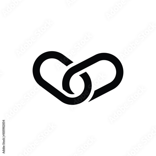 Chain icon logo design template isolated illustration