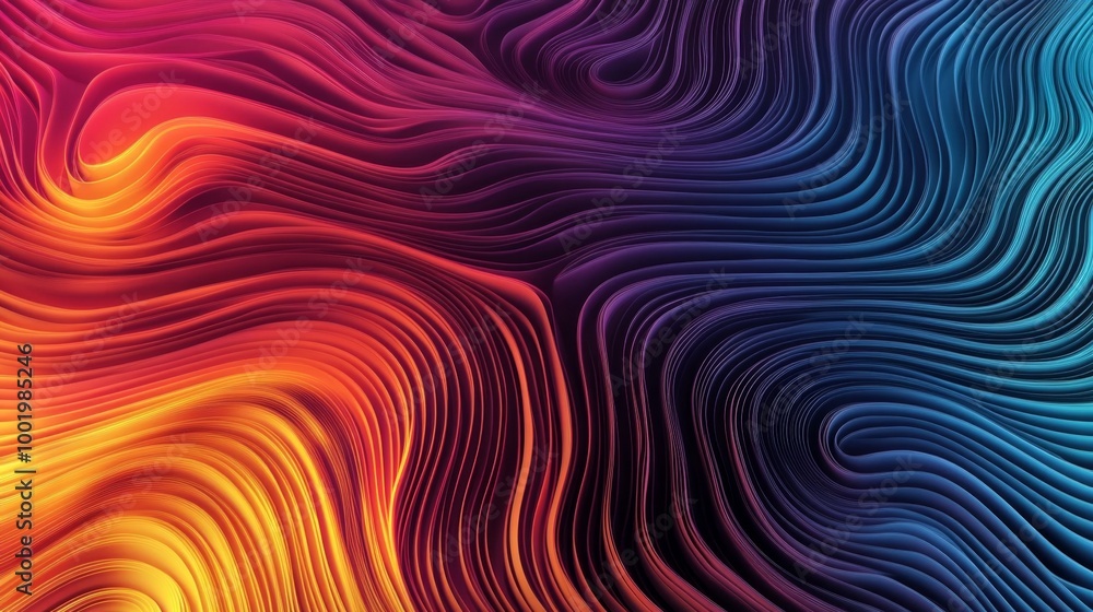 Fototapeta premium Abstract microwaves forming sinusoidal patterns background