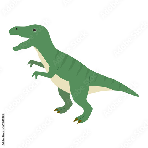 Tyrannosaurus, Dinosaur icon, cute cartoon illustration.