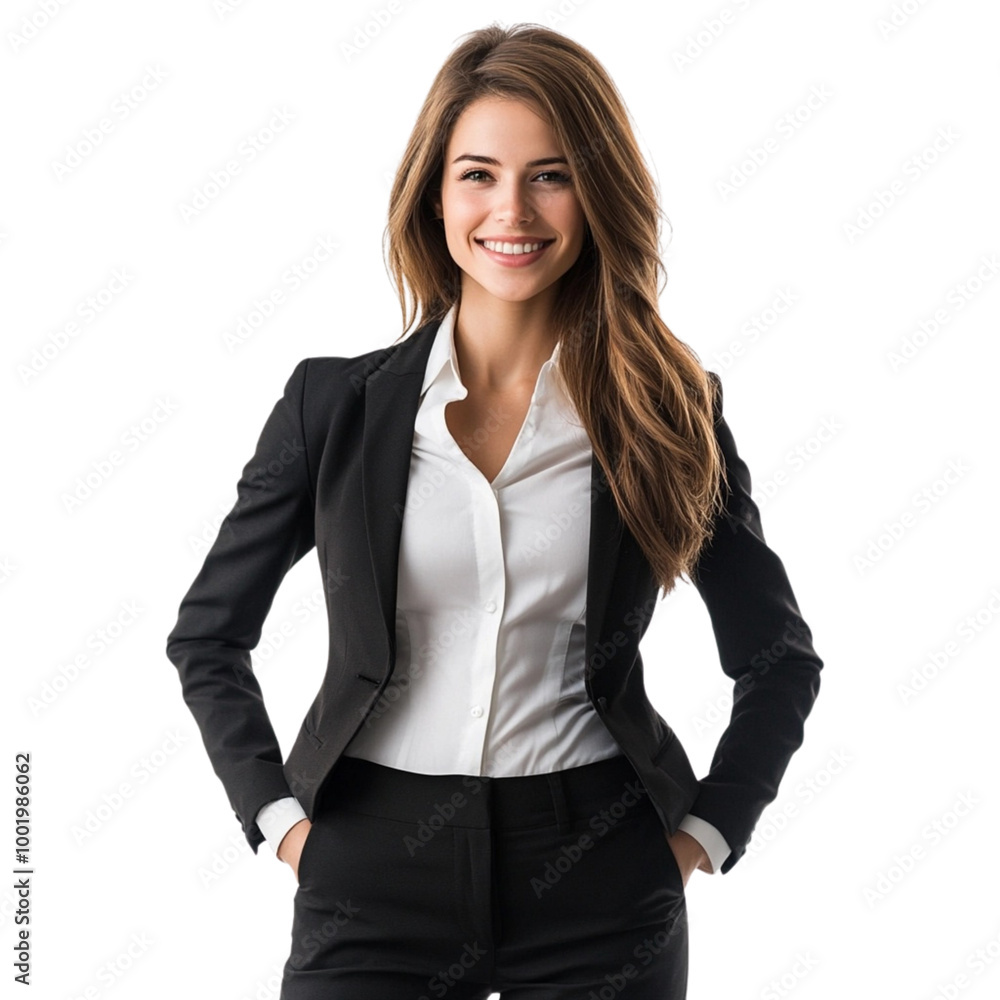 Businesswoman portrait on white background Businesswoman portrait on white background