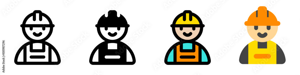 Editable construction worker, engineer vector icon. Construction, tools, industry. Part of a big icon set family. Perfect for web and app interfaces, presentations, infographics, etc Editable construction worker, engineer vector icon. Construction, tools, industry. Part of a big icon set family. Perfect for web and app interfaces, presentations, infographics, etc